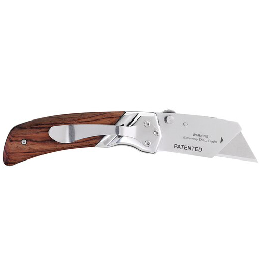 STANLEY® FOLDING UTILITY KNIFE - WOODEN HANDLE view 2