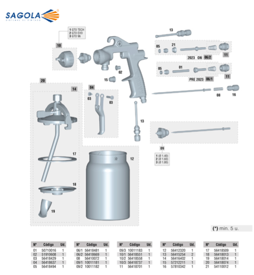SAGOLA S/GUN 4100 GTO 1.8 (SUCTION)