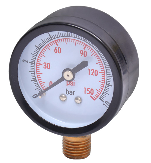 PRESSURE GAUGE 10BAR 50MM