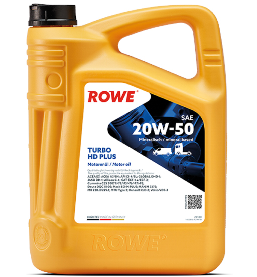 ROWE HIGHTEC TURBO HD SAE 20W-50 PLUS (5 LTR)