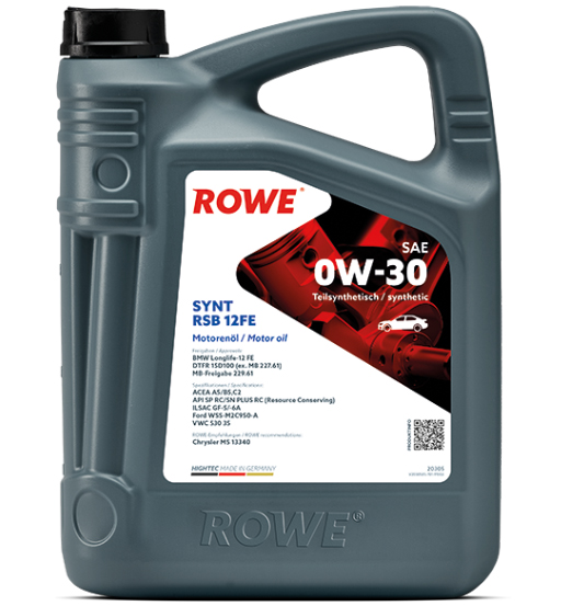 ROWE HIGHTEC SYNT RSB 12FE SAE 0W-30 (5 LTR)