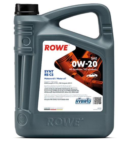 ROWE HIGHTEC SYNT RS C5 SAE 0W-20 (5 LTR)