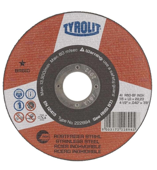 CUTTING DISC S/STEEL 4.5"-TYROLIT