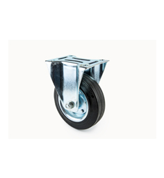 CASTER WHEEL RUBBER 8" SWIVEL W/BREAK