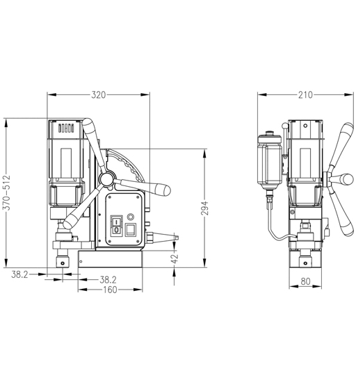 EUROBOOR MAGNETIC DRILL UPTO 32MM ( 12 - 32 MM / 11 KG ) view 5