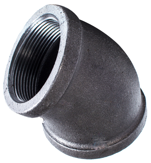 BLACK ELBOW 2" 45D