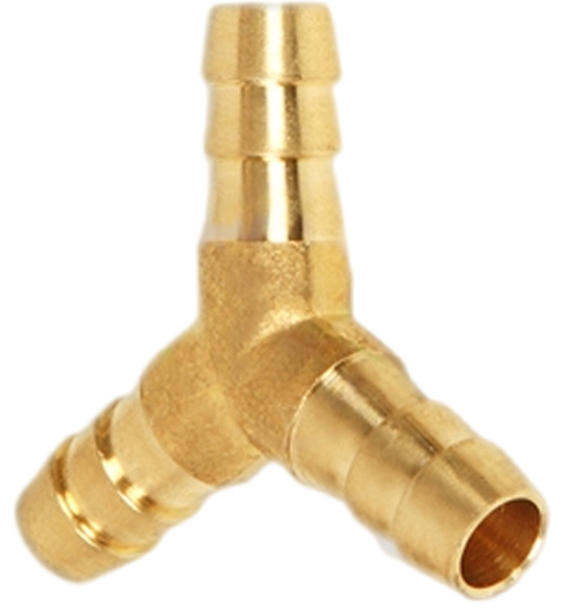 BRASS HOSE Y CONNECTOR 8MM