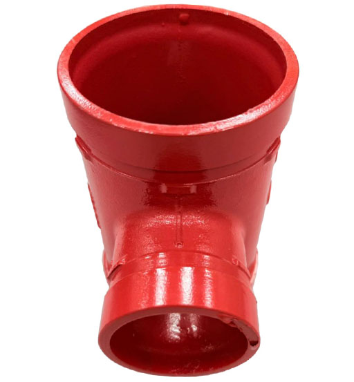 GROOVED REDUCING TEE 4"X2" HMX view 2