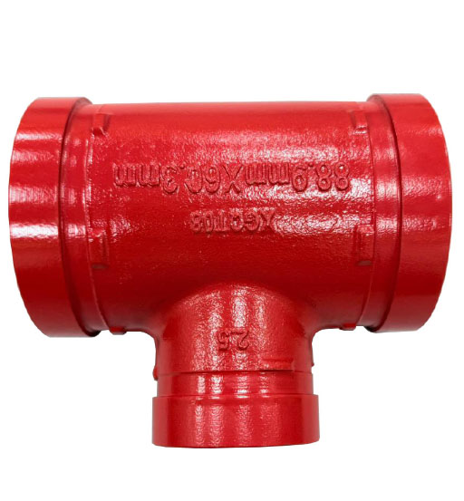 GROOVED REDUCING TEE 4"X3" HMX