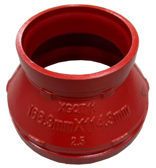 GROOVED CONCENTRIC REDUCER 6" X 4" HMX