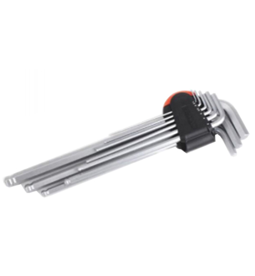 ALLEN KEY SET 1/16 TO 1/2 (10PCS) BALL HEAD LONG FIXMAN