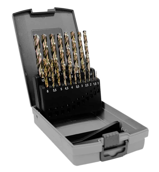 HSS TWIST DRILL BIT SET 1-10MM (19PCS) EUROBOOR