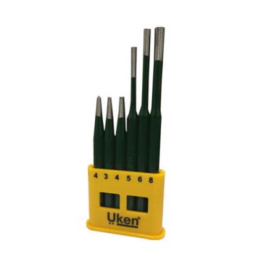 PIN & CENTER PUNCH 6PCS SET UKEN