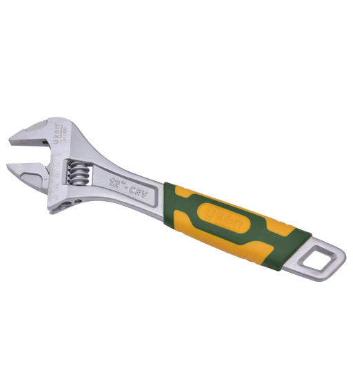 ADJUSTABLE WRENCH 8" WITH TPR HANDLE UKEN