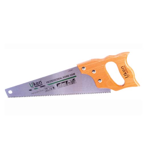 HAND SAW 16" WOOD HANDLE UKEN