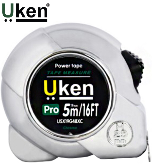 MEASURING TAPE 5 MTR (25MM) CHROME UKEN