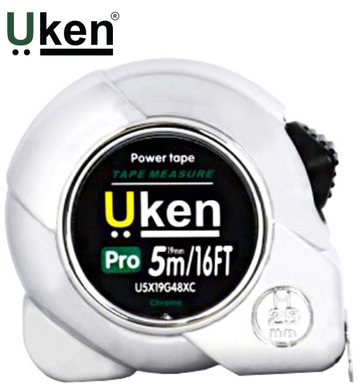 MEASURING TAPE 5 MTR (19MM) CHROME UKEN