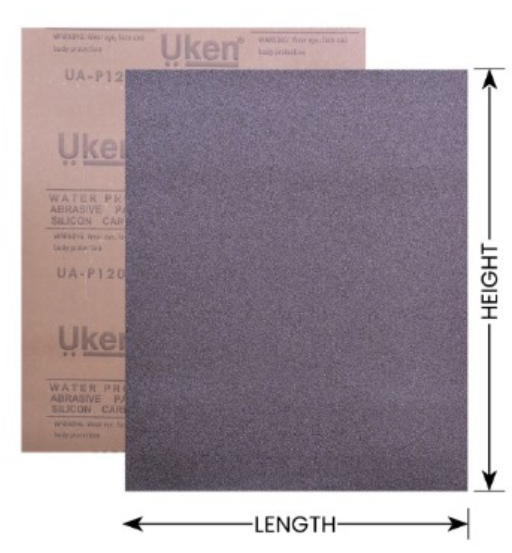 WATERPROOF PAPER 230 MM X 280 MM 60 GRIT UKEN