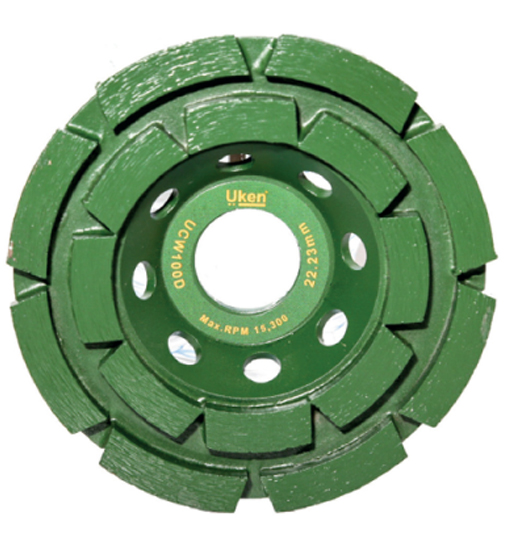 SPIRAL DIAMOND CUP GRINDING WHEEL 4" DIAMETER 100 MM UKEN