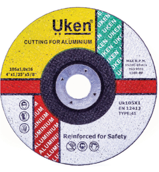 CUTTING DISC METAL/INOX 4" 100 X 1.6 X 22.2 MM UKEN