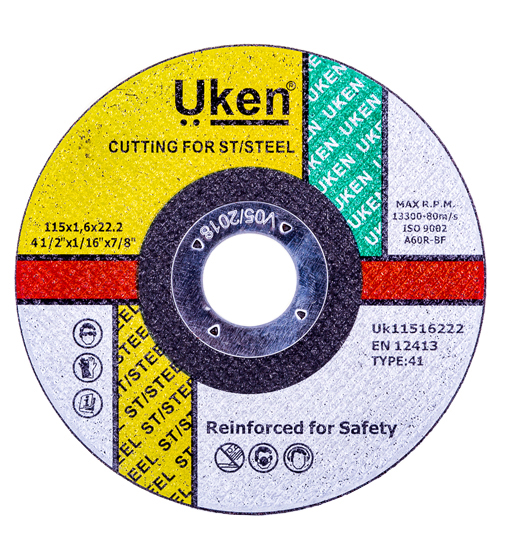 GRINDING DISC S/STEEL 5" 125X6X22.2MM UKEN
