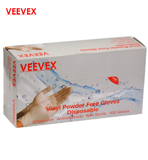 VINYL POWDER FREE DISPOSABLE GLOVES VEEVEX