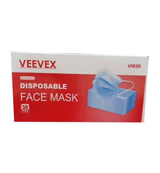 VEEVEX FACE MASK 3 LAYER 50PCS/PKT view 2