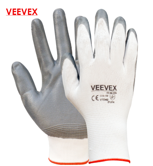VEEVEX NITRIL GLOVES GREY GRIP