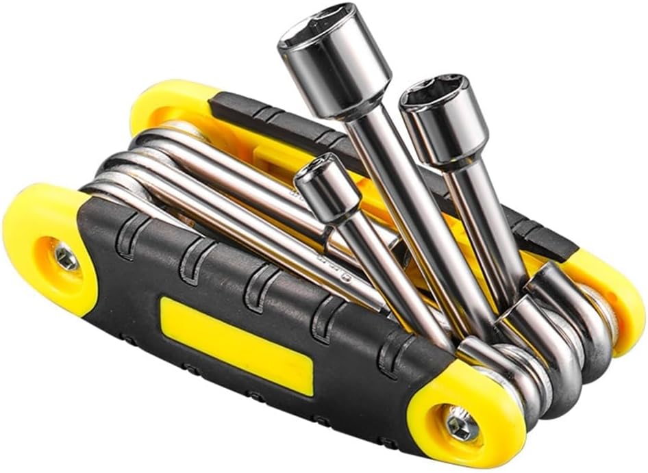 SYOSI Folding Nut Driver Set, Folding Wrenches 5mm 6mm 8mm 9mm 10mm 12mm, Portable Pocket Tool for Home, Workshop, Automotive and DIY Use available from Safa Al Madina in the UAE