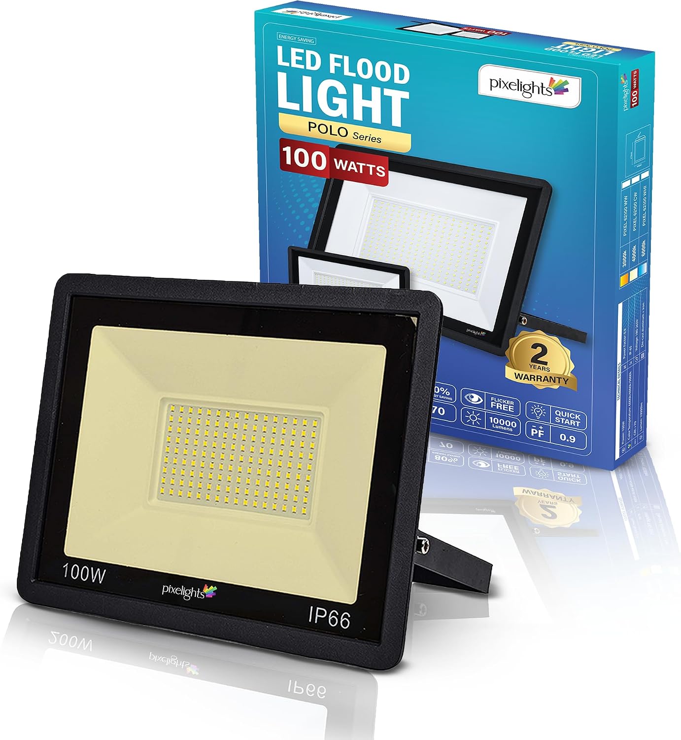 Pixetights Led Flood Light Warm 3000K 100W